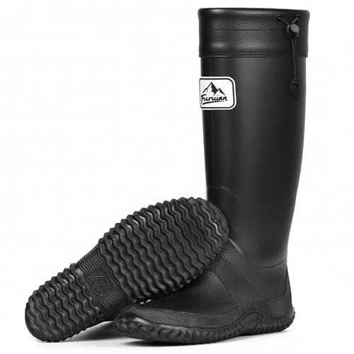 Slim Rain Boots Women Tall Packable Boots Waterproof