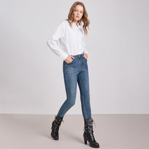 High Heel Boots for Women,Womens Platform Boot Heels Sexy Round Toe Lace UP High Heels Mid Calf Boots