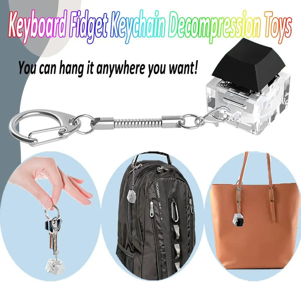 Mechanical Keycap Clicker Fidget Keychain