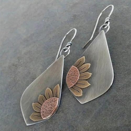 Antiqued Spiral Hollow-Out Boho Hoop Earrings