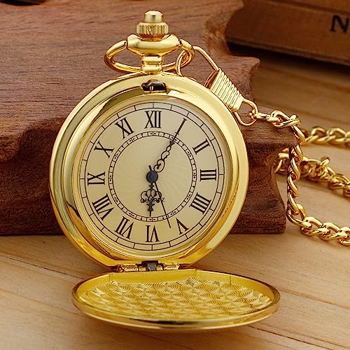 Carved Flower Quartz Pocket Watch with Quartz Movement, Pocket Watch w