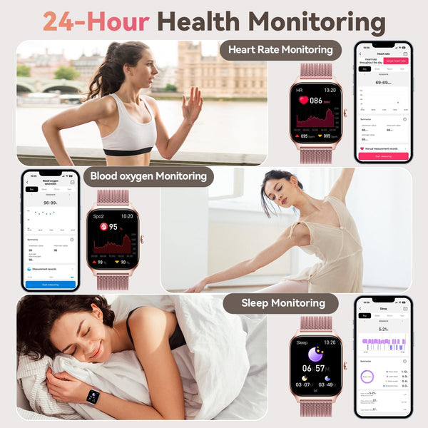 Smart Watch for Women Fitness Tracker: Rose Gold Bluetooth Make Answer