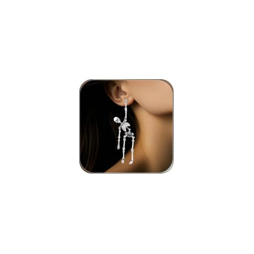 Halloween Skeleton Skull Earrings Jewelry for Women,Punk Party Accessories