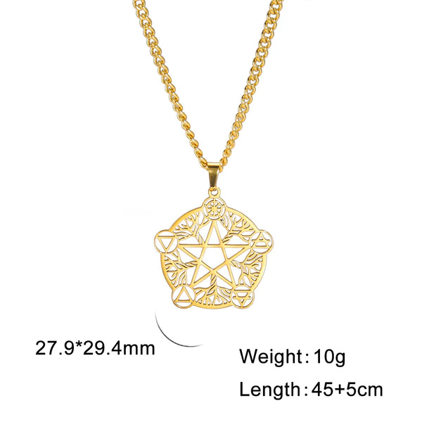 Stainless Steel Pentagram Necklace