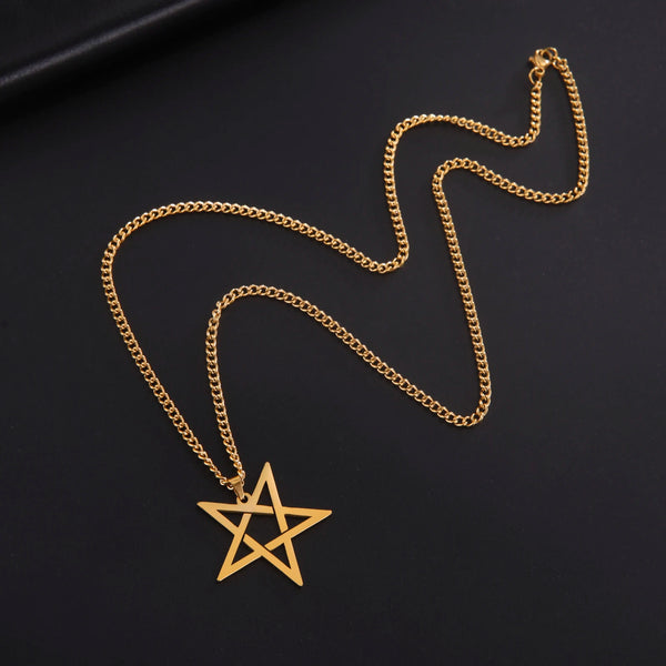Stainless Steel Pentagram Necklace