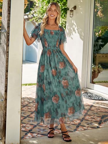 Simplee Womens Floral Maxi Dresses 2026 Summer Boho Wedding Guest Dress