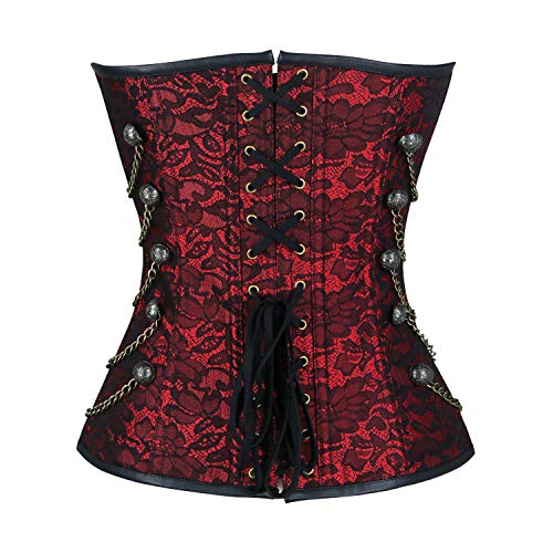 Gothic Corset Bustier with Chain Detail