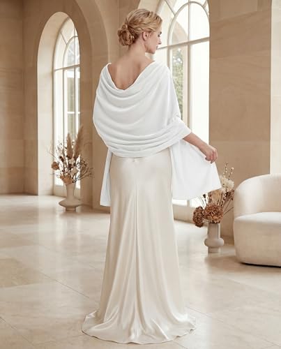 Geyoga Women Velvet Scarfs Shawl and Wrap for Evening Dresses