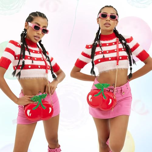 Fun Shape Purse — Novelty Fruit Chain Crossbody