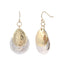 Mixed Metal Two-Tone Concave Disc Earrings