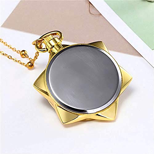 Moon Pocket Watch Gold Rhinestone Star Quartz Pocket Watches for Women Secondary image