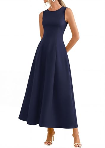PRETTYGARDEN Women's Sleeveless Summer Elegant Maxi Dresses