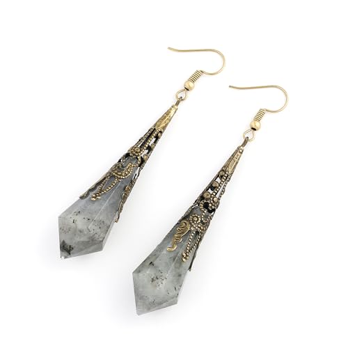 Boho Natural Stone Dangle Drop Earrings