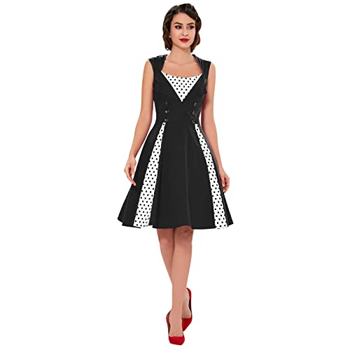 Polka Dot Style Cocktail Party Swing Dress