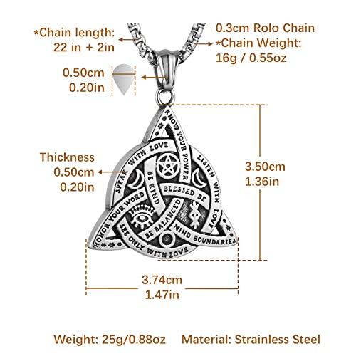 Triple Goddess Celtic Knot Necklace