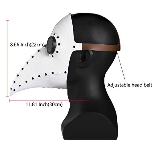 Plague Doctor Bird Mask Long Nose Beak Cosplay Steampunk Halloween Costume Props Latex Material