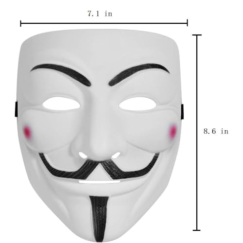 WLPARTY Costume mask white For Halloween Cosplay Party