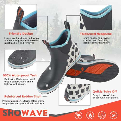 Women's Deck Boots Waterproof Ankle Rain