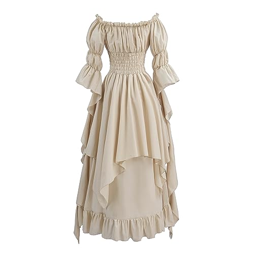 Renaissance Dress Women Medieval Costume Victorian Dresses Peasant Gothic Fairy Witch Wedding Under Dress