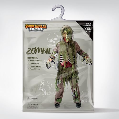 Spooktacular Creations Swamp Deluxe Skeleton Living Dead Zombie Costume for Halloween Kids Monster Role-Playing