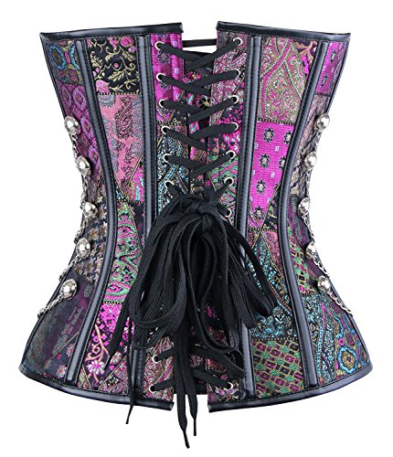 Gothic Corset Bustier with Chain Detail