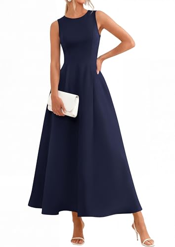 PRETTYGARDEN Women's Sleeveless Summer Elegant Maxi Dresses
