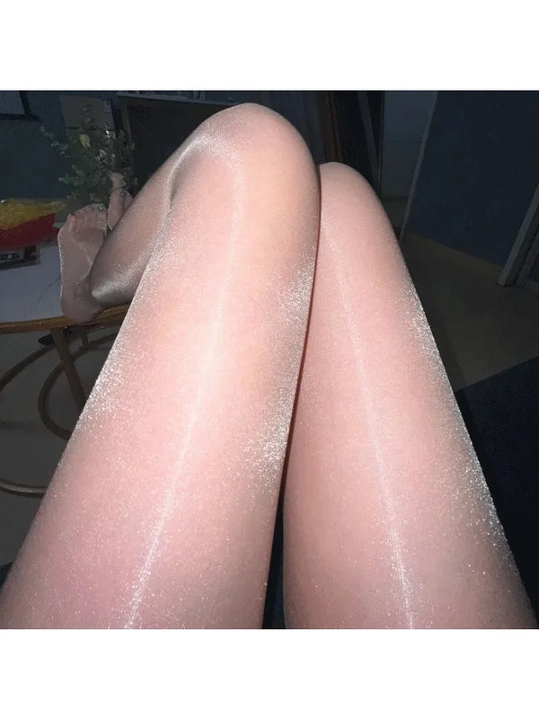 Shiny Glitter Transparent Slim-Fit Tights