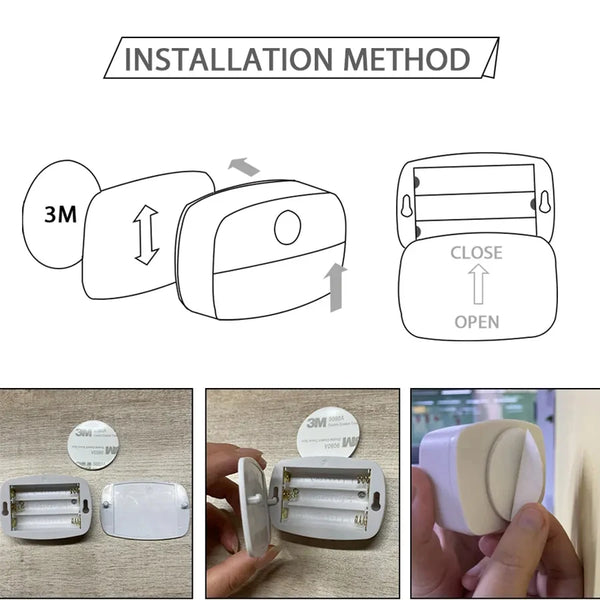 Auto On/off LED Smart Night Lamp Under Cabinet LED Light for Night Cupboard Closet Stairs