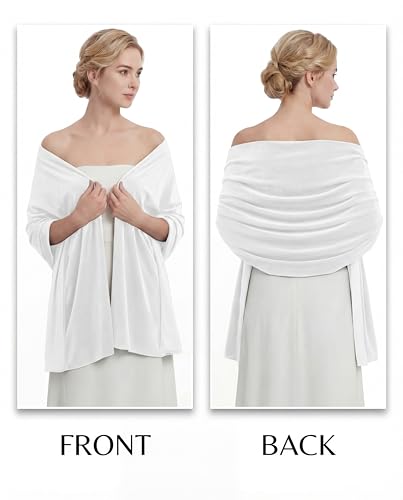 Geyoga Women Velvet Scarfs Shawl and Wrap for Evening Dresses