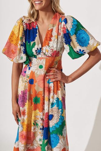 Women's Summer Floral Maxi Dress Spring Wedding Guest Dress 2026