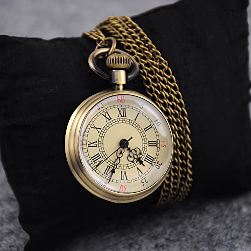 Vintage Pocket Watches for Men with Chains, Analog Pocketwatch for Wom