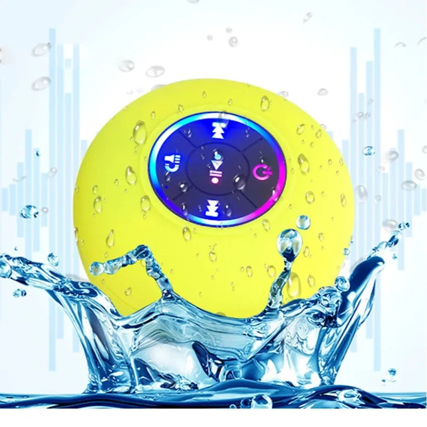 Waterproof Bluetooth Shower Speaker with RGB Light