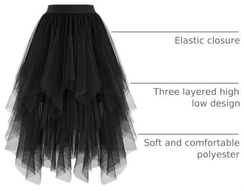 High Low Layered Puffy Fairy Tulle Skirts