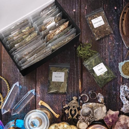 Witchcraft Herbs Kit, Dried Herbs and Flowers for Witch Beginners, 40 Pack