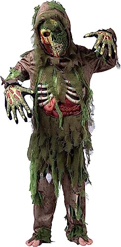 Spooktacular Creations Swamp Deluxe Skeleton Living Dead Zombie Costume for Halloween Kids Monster Role-Playing Secondary image
