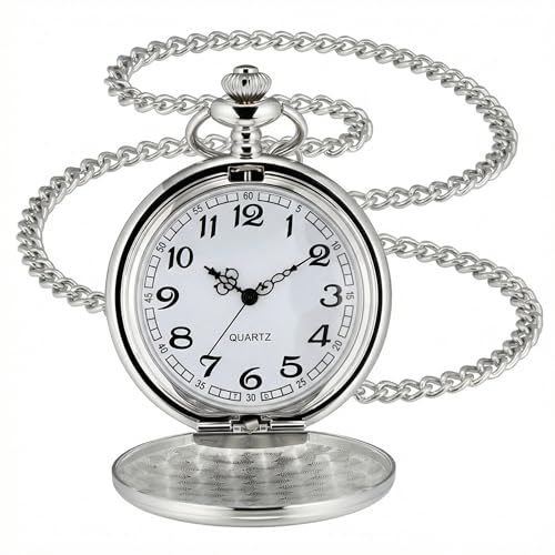 I-MART Smooth Vintage Pocket Watch with Chain Main image