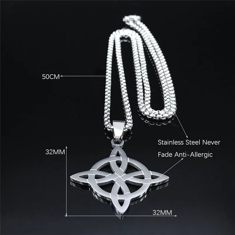 Celtic Witch Knot Necklace - Trinity Symbol