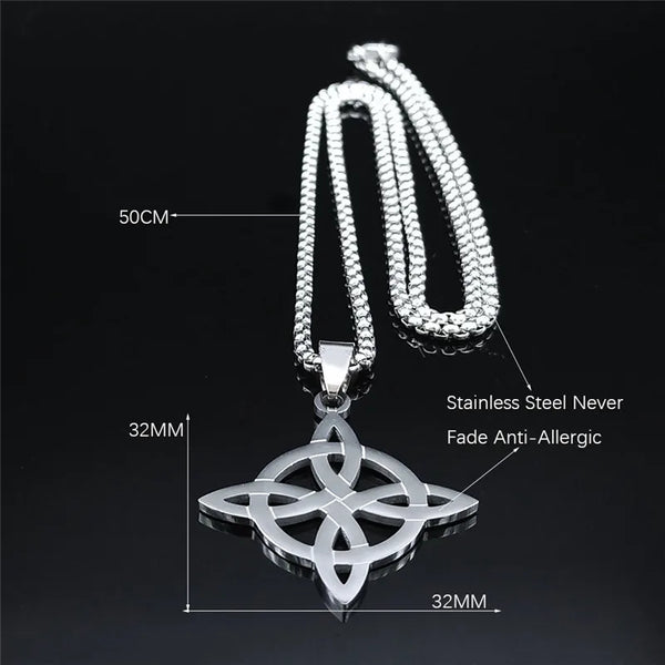Celtic Witch Knot Necklace - Trinity Symbol