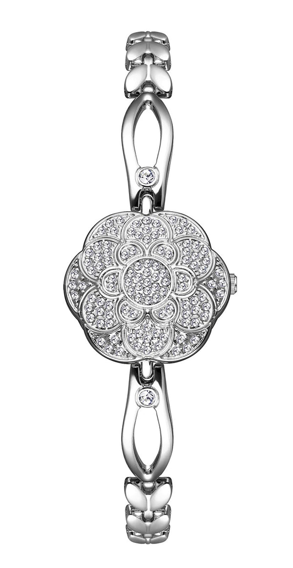 ADSBIAOYE Elegant Women's Watch Flower-Shaped Diamond flip Fashion Lux