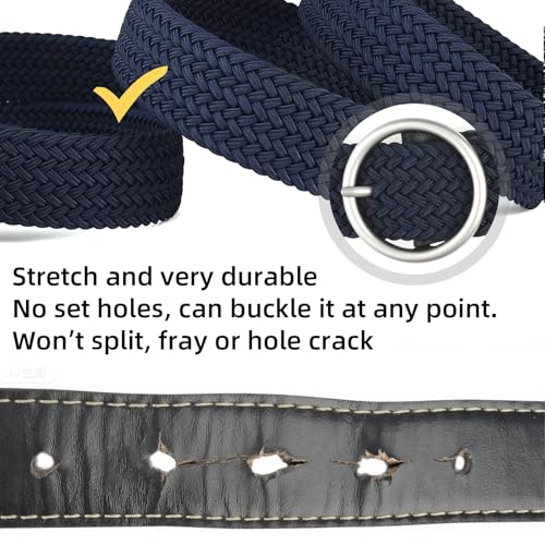 Womens Plus Size Belts 39 To 75inch Stretch Belt Black Elastic Belts