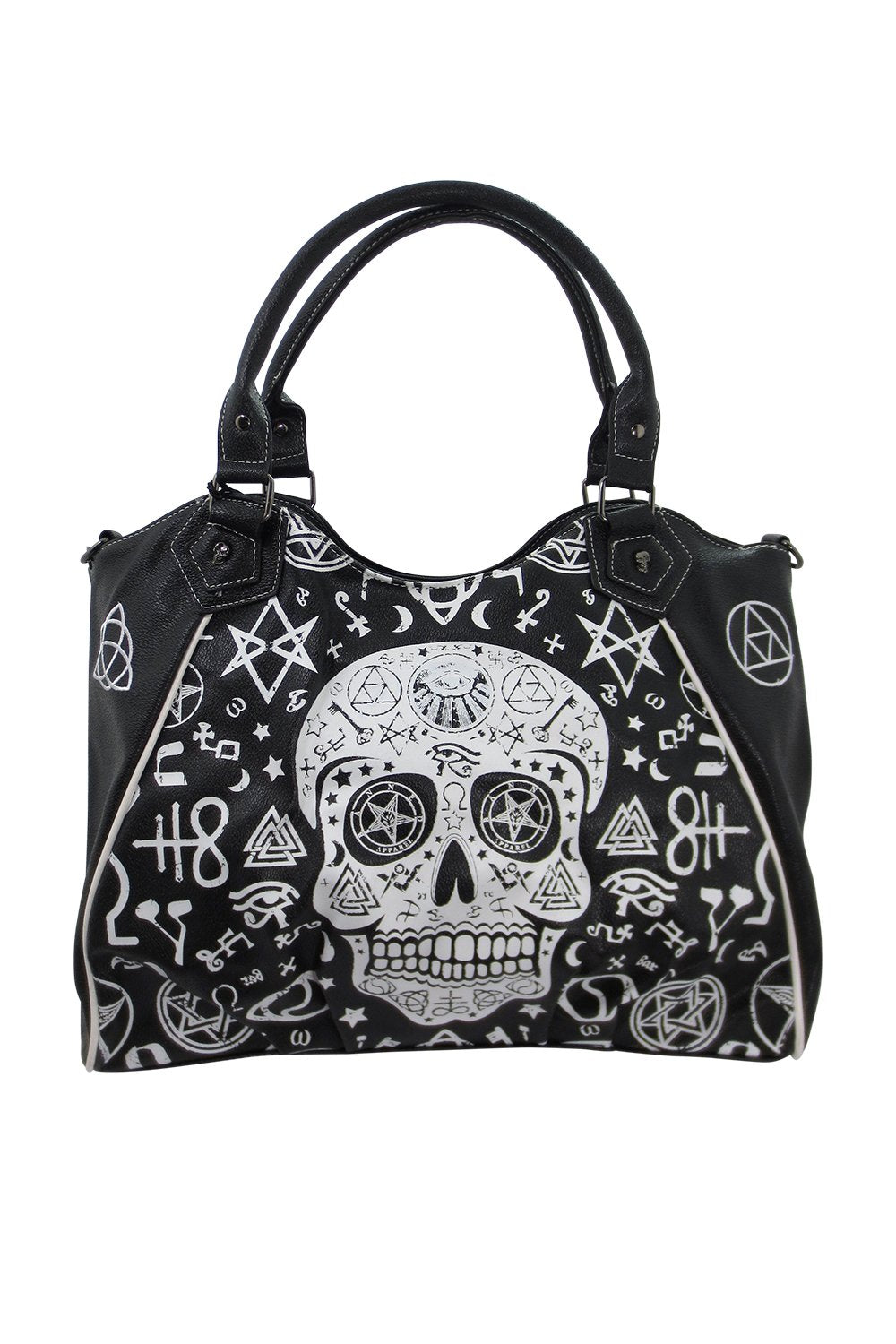 Gothic Rockabilly Skull Pentagram Shoulder Bag
