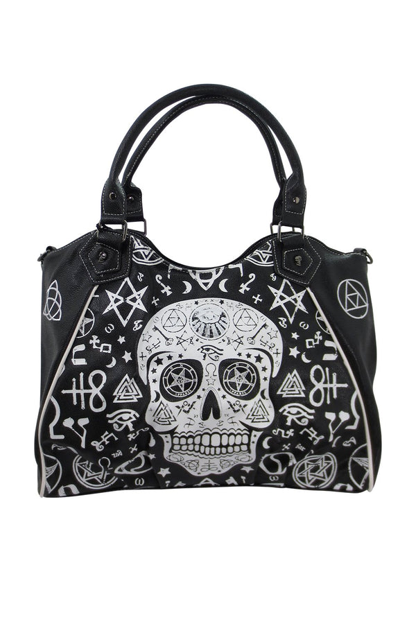 Gothic Rockabilly Skull Pentagram Shoulder Bag