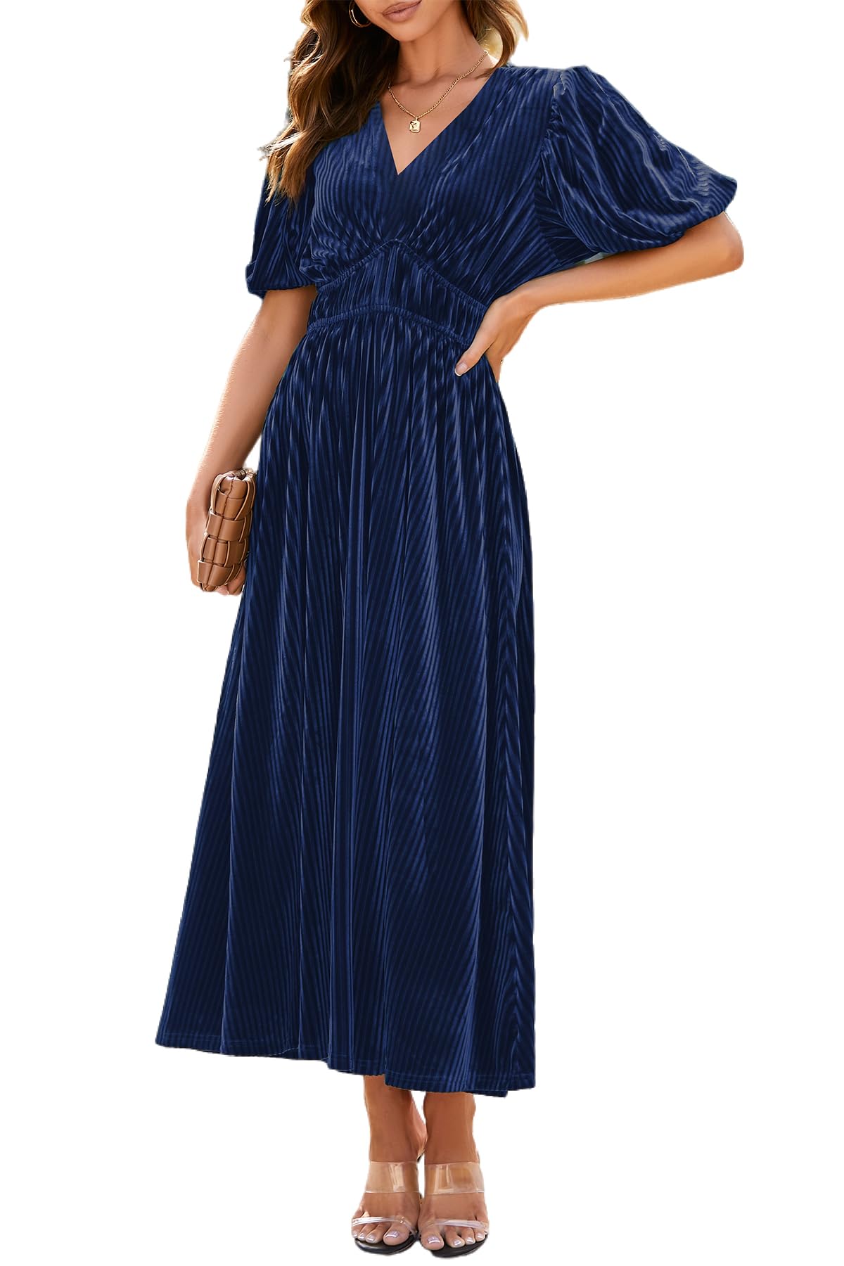 Velvet Maxi Dress Fall Wedding Guest Dress Cocktail Dress 2026