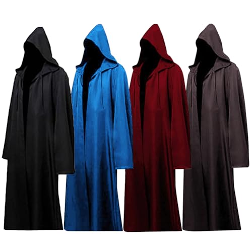 Tunic Hooded Robe Adult Wizard Robes Monk Priest Cloak Halloween Cosplay Main image