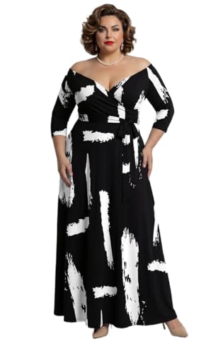 AOMONI Women's Maxi Dresses Summer Casual Wrap Tie Waist Long Dress