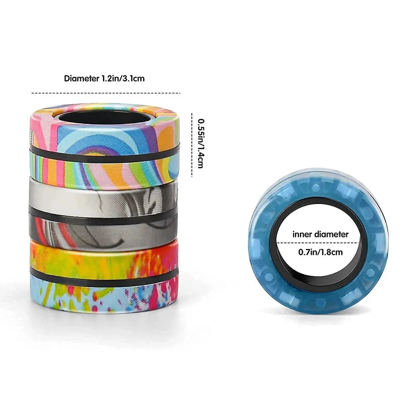 Magnetic Spinner Rings Fidget Toy Set – 3 Pack Secondary image