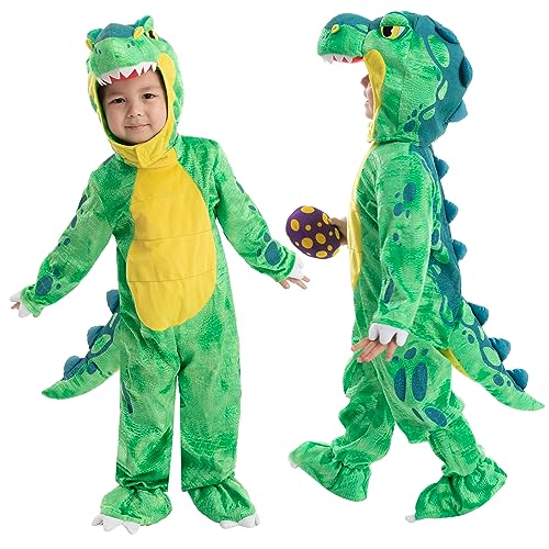 Spooktacular Creations Halloween Dinosaur Costume Kids, T.rex Costume Outfit with Egg for Toddler Child Dress Up Party Main image