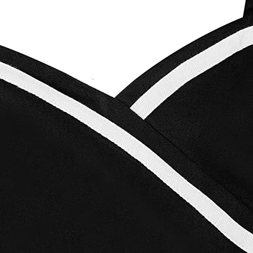 IKADEX Vintage Women 1950s Rockabilly Swing Dress Pinup 50s Retro Hepburn Style Halterneck A-Line Dresses