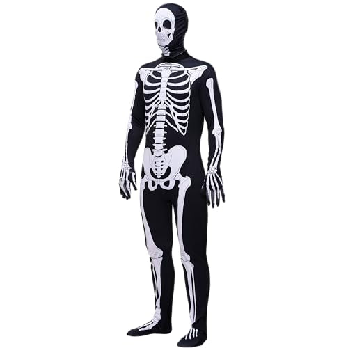 Spooktacular Creations Halloween Grow in the Dark Skeleton Costume Men