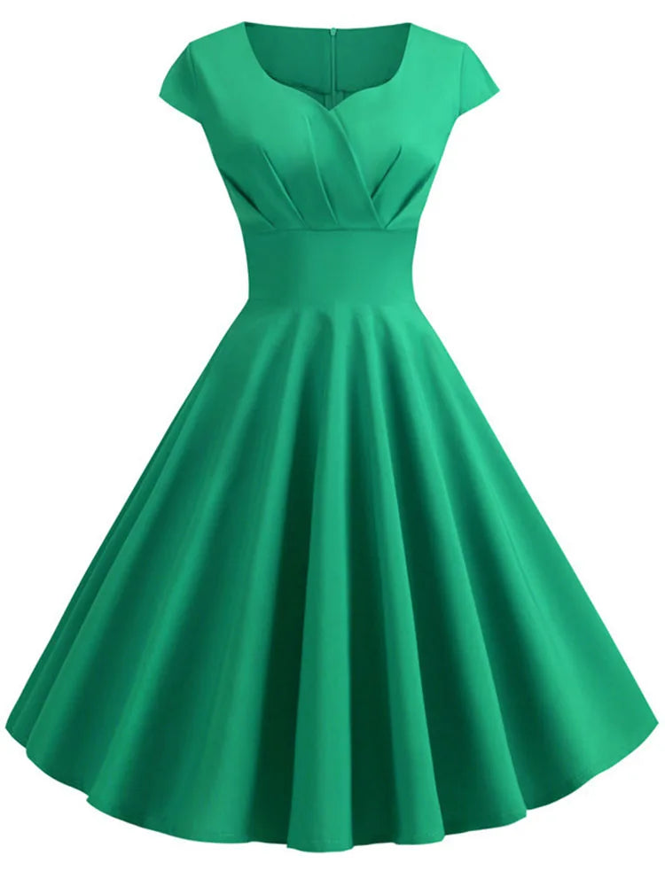 Vintage Swing Dress - 1950s Rockabilly Pin-Up Style